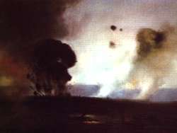 A bomb blew his carriage